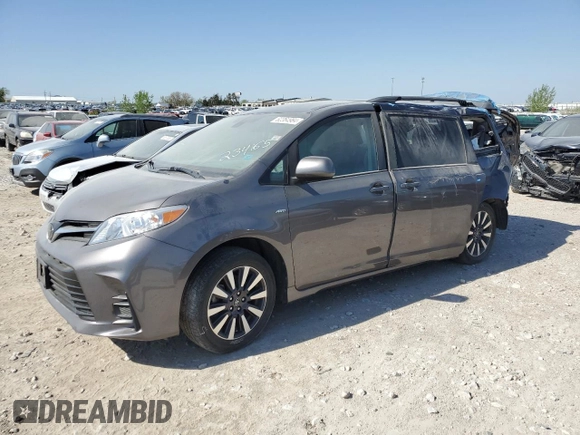 2020 Toyota Sienna LE z VIN 5TDJZ3DC3LS234165, wystawiony jako Copart lot #62364964 z przebiegiem 56 946 mil mil oraz Szkoda całkowita • Salvage title. Historia ofert i sprzedaży dostępna na DreamBid. Obrazek 1.