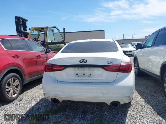2020 Infiniti Q50 Edition 30 with VIN JN1EV7APXLM202808, listed as a IAAI auction lot 41988781 with 85,233 mi miles and . Bid and sale history available at DreamBid. Image 16.