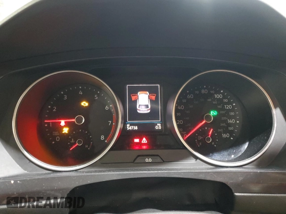 2019 Volkswagen Tiguan S with VIN 3VV0B7AX0KM177700, listed as a Copart auction lot 46752785 with 54,738 mi miles and Salvage title. Bid and sale history available at DreamBid. Image 9.