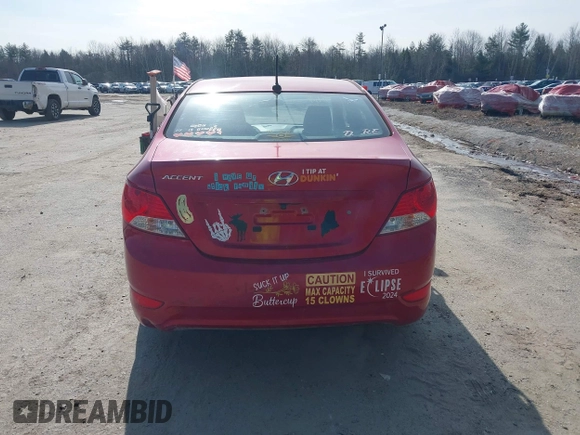 2014 Hyundai Accent GLS with VIN KMHCT4AE7EU675166, listed as a IAAI auction lot 41897417 with 164,738 mi miles and . Bid and sale history available at DreamBid. Image 15.