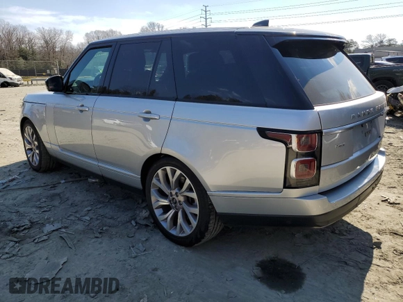 2018 Land Rover Range Rover HSE z VIN SALGS2SV2JA395199, wystawiony jako Copart lot #46659895 z przebiegiem 135 665 mil mil oraz Czysty tytuł • Clean title. Historia ofert i sprzedaży dostępna na DreamBid. Obrazek 2.