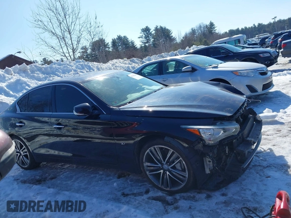 2015 Infiniti Q50 with VIN JN1BV7AR5FM390226, listed as a IAAI auction lot 41588250 with 121,928 mi miles. Bid and sale history available at carsss.com. Image 14.
