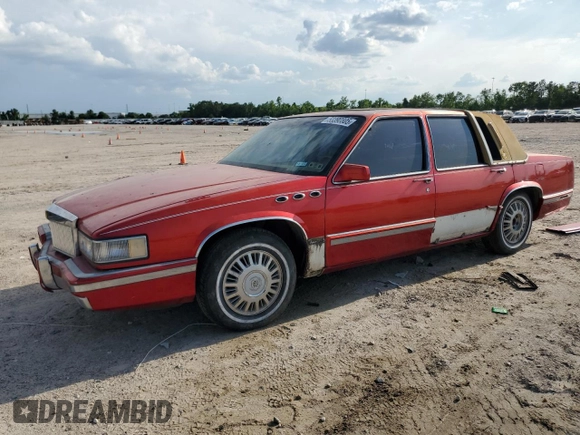 1991 Cadillac DeVille z VIN 1G6CD53B2M4335645, wystawiony jako Copart lot #53390805 z przebiegiem 210 451 mil mil oraz Szkoda całkowita • Salvage title. Historia ofert i sprzedaży dostępna na DreamBid. Obrazek 1.