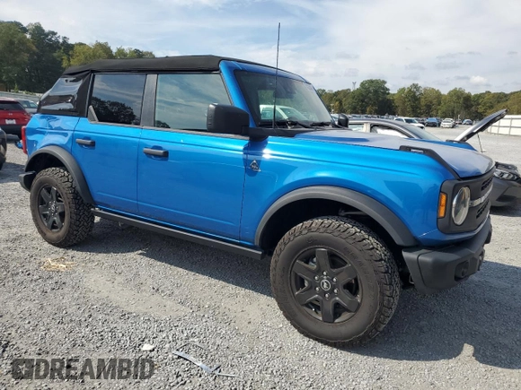 2024 Ford Bronco with VIN 1FMDE1BH6RLA31465, listed as a Copart auction lot 74325424 with 15,627 mi miles and Salvage title. Bid and sale history available at DreamBid. Image 4.