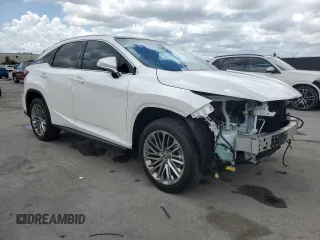 2021 Lexus RX 350 with VIN 2T2JZMDA5MC299559, listed as a Copart auction lot 60450495 with 24,390 mi miles and Salvage title. Bid and sale history available at DreamBid. Image 4.