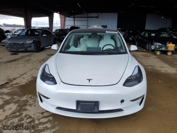 2023 Tesla Model 3 with VIN 5YJ3E1EA9PF515418, listed as a Copart auction lot 43785455 with 6,998 mi miles and Salvage Title. Bid and sale history available at carsss.com. Image 5.