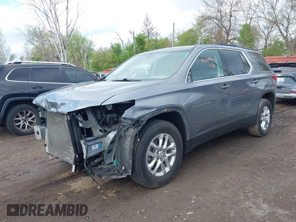 2021 Chevrolet Traverse LT Cloth z VIN 1GNERGKW3MJ157258, wystawiony jako IAAI lot #42169401 z przebiegiem 34 992 mil mil oraz . Historia ofert i sprzedaży dostępna na DreamBid. Obrazek 2.