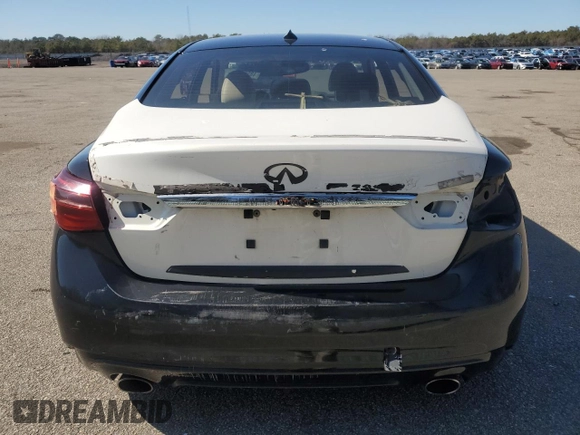 2018 Infiniti Q50 Luxe with VIN JN1EV7AR0JM444764, listed as a Copart auction lot 48258745 with 72,779 mi miles and Salvage Title. Bid and sale history available at carsss.com. Image 6.