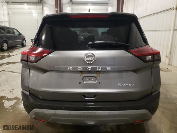 2022 Nissan Rogue SV with VIN 5N1BT3BB0NC670536, listed as a Copart auction lot 47064565 with 74,027 mi miles and Salvage Title. Bid and sale history available at carsss.com. Image 6.