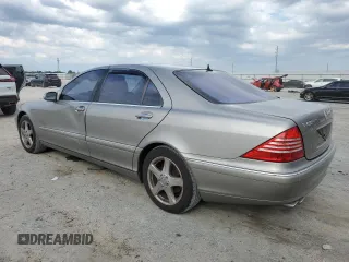 2004 Mercedes-Benz S-Class 4.3L with VIN WDBNG70J44A403626, listed as a Copart auction lot 73456024 with 144,657 mi miles and Salvage Title. Bid and sale history available at carsss.com. Image 2.