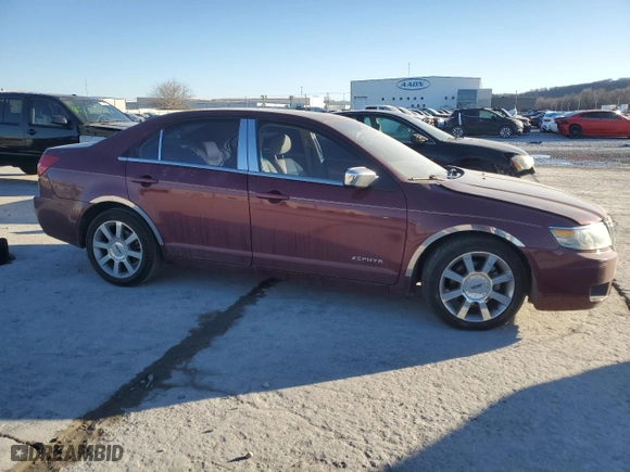 2006 Lincoln Zephyr with VIN 3LNHM26116R652715, listed as a Copart auction lot 42627765 with 139,410 mi miles and Salvage Title. Bid and sale history available at carsss.com. Image 4.
