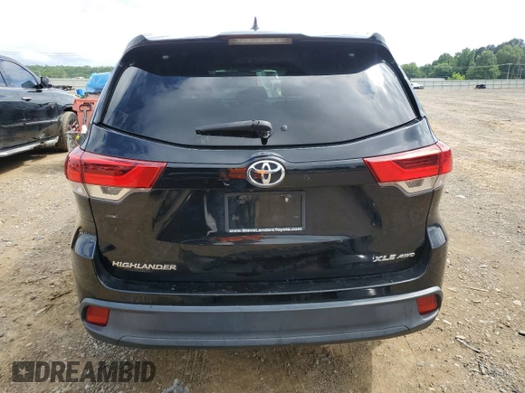 2017 Toyota Highlander XLE with VIN 5TDJZRFH0HS391235, listed as a Copart auction lot 55758335 with 69,695 mi miles and Clean title. Bid and sale history available at DreamBid. Image 6.