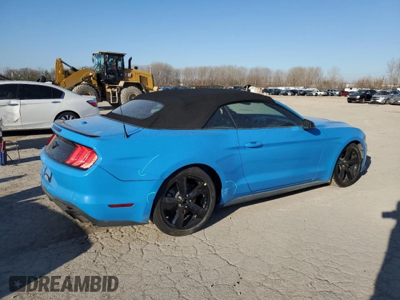 2022 Ford Mustang EcoBoost with VIN 1FATP8UHXN5106513, listed as a Copart auction lot 47394815 with 24,671 mi miles and Salvage Title. Bid and sale history available at carsss.com. Image 3.