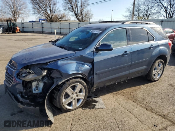 2016 Chevrolet Equinox LT with VIN 2GNALCEK3G6142164, listed as a Copart auction lot 50727045 with 247,538 mi miles and Salvage Title. Bid and sale history available at carsss.com. Image 1.