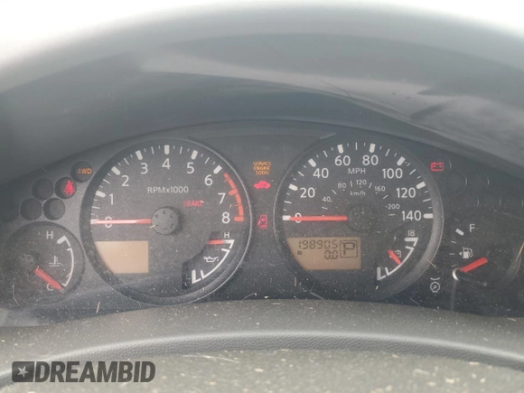 2005 Nissan Xterra S with VIN 5N1AN08WX5C629376, listed as a Copart auction lot 56478535 with 198,905 mi miles and Clean Title. Bid and sale history available at DreamBid. Image 9.