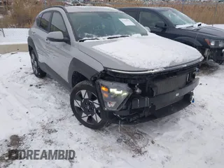 2024 Hyundai Kona SEL with VIN KM8HBCAB0RU069688, listed as a IAAI auction lot 41269213 with 10,041 mi miles. Bid and sale history available at carsss.com. Image 1.