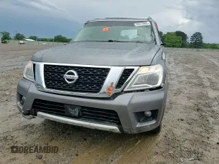 2017 Nissan Armada Platinum with VIN JN8AY2NF8H9300967, listed as a Copart auction lot 55513905 with 120,266 mi miles and Salvage title. Bid and sale history available at DreamBid. Image 14.