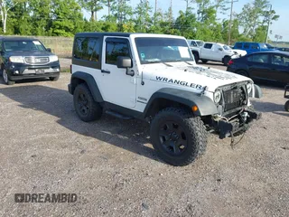 2013 Jeep Wrangler Sport z VIN 1C4AJWAG4DL503518, wystawiony jako IAAI lot #42706895 z przebiegiem 140 515 mil mil oraz . Historia ofert i sprzedaży dostępna na DreamBid. Obrazek 1.