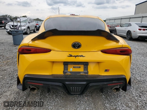 2020 Toyota GR Supra 3.0 with VIN WZ1DB4C08LW024774, listed as a Copart auction lot 74822354 with 0 mi miles and Salvage Title. Bid and sale history available at carsss.com. Image 6.