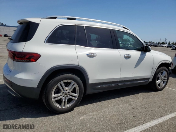 2020 Mercedes-Benz GLB with VIN W1N4M4GB1LW034303, listed as a Copart auction lot 49354325 with 43,274 mi miles and Salvage Title. Bid and sale history available at carsss.com. Image 3.