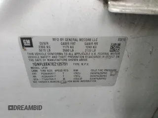 2014 Chevrolet Equinox LS with VIN 1GNFLEEK7EZ125791, listed as a Copart auction lot 54969365 with 202,895 mi miles and Clean Title. Bid and sale history available at DreamBid. Image 12.