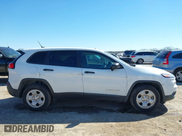2017 Jeep Cherokee Sport with VIN 1C4PJLAB7HW654385, listed as a IAAI auction lot 41722028 with 91,033 mi miles. Bid and sale history available at carsss.com. Image 13.