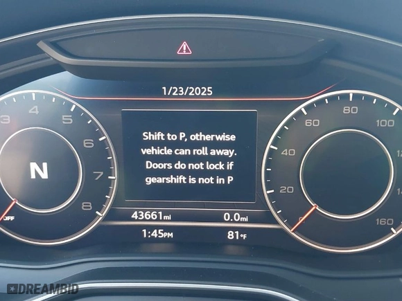 2019 Audi A5 Sportback Premium Plus with VIN WAUENCF58KA029106, listed as a IAAI auction lot 41414095 with 43,661 mi miles. Bid and sale history available at carsss.com. Image 7.