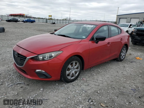 2014 Mazda 3 i SV with VIN JM1BM1T74E1148567, listed as a Copart auction lot 50977115 with 85,792 mi miles and Salvage Title. Bid and sale history available at DreamBid. Image 1.