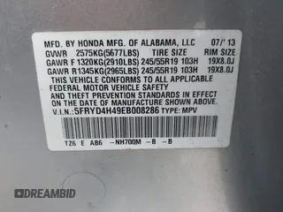 2014 Acura MDX Technology z VIN 5FRYD4H49EB008286, wystawiony jako IAAI lot #42156025 z przebiegiem 86 301 mil mil oraz . Historia ofert i sprzedaży dostępna na DreamBid. Obrazek 9.