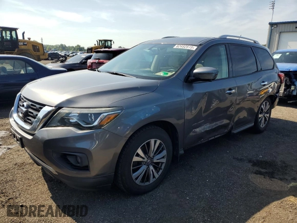 2017 Nissan Pathfinder SL with VIN 5N1DR2MM2HC603702, listed as a Copart auction lot 62452515 with 87,994 mi miles and Salvage title. Bid and sale history available at DreamBid. Image 1.