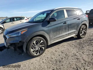 2020 Hyundai Tucson Sport with VIN KM8J33AL2LU132966, listed as a Copart auction lot 42740515 with 76,188 mi miles and Salvage Title. Bid and sale history available at carsss.com. Image 1.