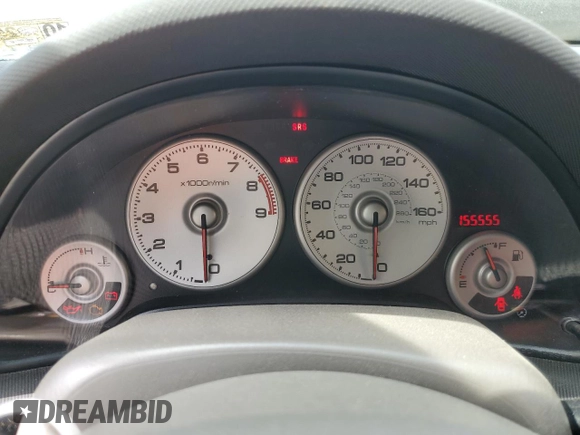 2002 Acura RSX Type S with VIN JH4DC53062C027480, listed as a Copart auction lot 54434945 with 155,555 mi miles and Salvage Title. Bid and sale history available at DreamBid. Image 9.