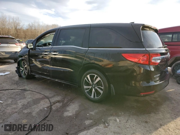 2019 Honda Odyssey Elite with VIN 5FNRL6H91KB052410, listed as a Copart auction lot 46517495 with 74,508 mi miles and Salvage Title. Bid and sale history available at DreamBid. Image 2.