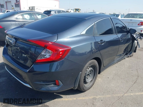 2019 Honda Civic Sedan LX with VIN 2HGFC2F66KH564003, listed as a IAAI auction lot 41675239 with 43,947 mi miles. Bid and sale history available at carsss.com. Image 4.
