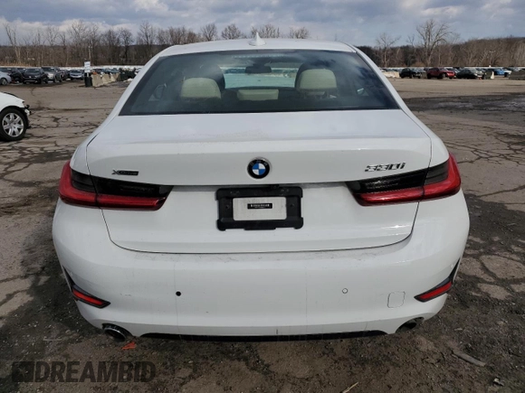 2021 BMW 3 Series 330i xDrive with VIN 3MW5R7J02M8B69061, listed as a Copart auction lot 42602125 with 0 mi miles and Salvage Title. Bid and sale history available at carsss.com. Image 6.