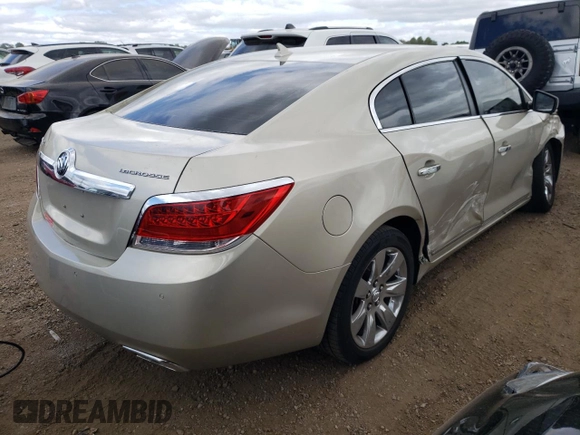 2013 Buick LaCrosse Premium 1 with VIN 1G4GF5E38DF157268, listed as a Copart auction lot 66543174 with 137,997 mi miles and Salvage title. Bid and sale history available at DreamBid. Image 3.