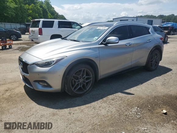 2018 Infiniti QX30 Premium with VIN SJKCH5CP2JA057174, listed as a Copart auction lot 55574085 with 111,733 mi miles and Salvage title. Bid and sale history available at DreamBid. Image 1.