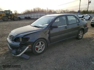 2003 Mitsubishi Lancer OZ-Rally with VIN JA3AJ86E83U050773, listed as a Copart auction lot 47749265 with 195,801 mi miles and Salvage Title. Bid and sale history available at carsss.com. Image 1.