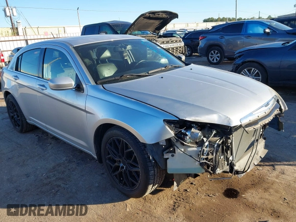 2012 Chrysler 200 S with VIN 1C3CCBHGXCN188538, listed as a IAAI auction lot 41085313 with 107,002 mi miles and . Bid and sale history available at DreamBid. Image 1.