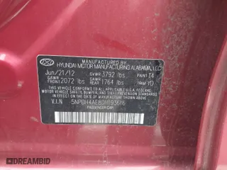 2013 Hyundai Elantra Limited PZEV with VIN 5NPDH4AE8DH193616, listed as a IAAI auction lot 39174523 with 100,681 mi miles. Bid and sale history available at carsss.com. Image 9.