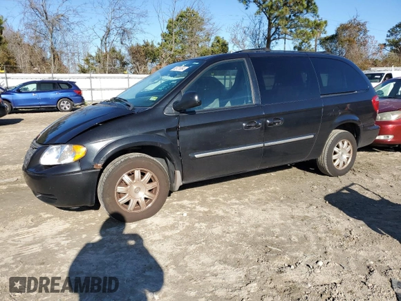 2007 Chrysler Town & Country LWB Touring with VIN 2A4GP54LX7R185132, listed as a Copart auction lot 85721084 with 186,950 mi miles and Salvage Title. Bid and sale history available at carsss.com. Image 1.