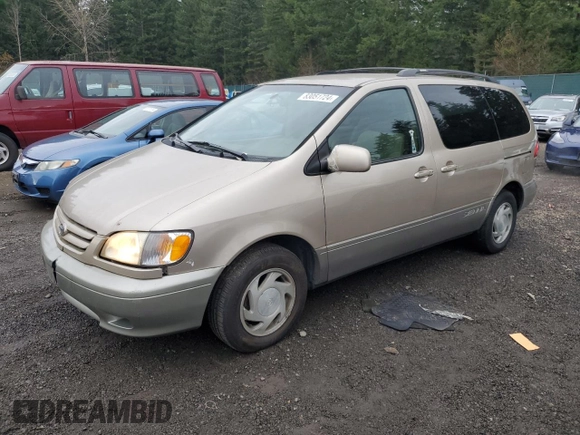 2002 Toyota Sienna LE with VIN 4T3ZF13C92U474786, listed as a Copart auction lot 83051724 with 195,429 mi miles and Salvage Title. Bid and sale history available at carsss.com. Image 1.