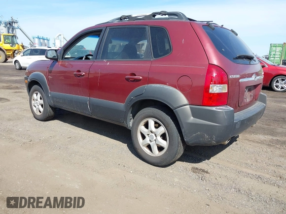 2005 Hyundai Tucson GLS with VIN KM8JN12D35U180615, listed as a IAAI auction lot 42104729 with 128,123 mi miles. Bid and sale history available at carsss.com. Image 3.