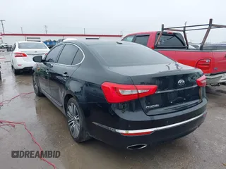 2015 Kia Cadenza Premium with VIN KNALN4D78F5169611, listed as a IAAI auction lot 41457679 with 102,166 mi miles. Bid and sale history available at carsss.com. Image 3.