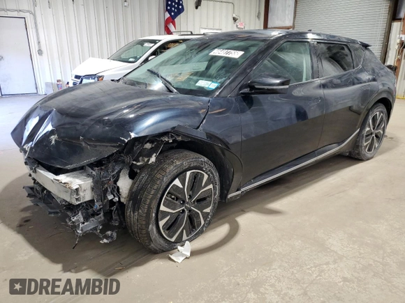 2023 Kia EV6 Wind with VIN KNDC34LA9P5604093, listed as a Copart auction lot 46487755 with 26,682 mi miles and Salvage Title. Bid and sale history available at carsss.com. Image 1.