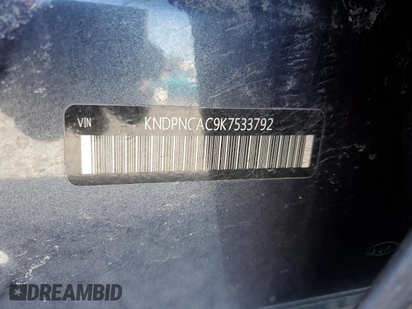 2019 Kia Sportage EX z VIN KNDPNCAC9K7533792, wystawiony jako Copart lot #53251705 z przebiegiem 36 885 mil mil oraz Szkoda całkowita • Salvage title. Historia ofert i sprzedaży dostępna na DreamBid. Obrazek 13.