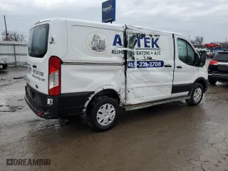2021 Ford Transit Cargo Van with VIN 1FTBR1Y84MKA43992, listed as a Copart auction lot 54079785 with 66,124 mi miles and Salvage Title. Bid and sale history available at carsss.com. Image 3.
