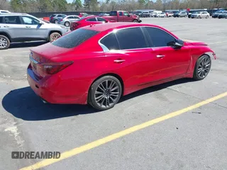2019 Infiniti Q50 RED SPORT 400 with VIN JN1FV7AP8KM760885, listed as a IAAI auction lot 41794933 with 119,321 mi miles. Bid and sale history available at carsss.com. Image 4.