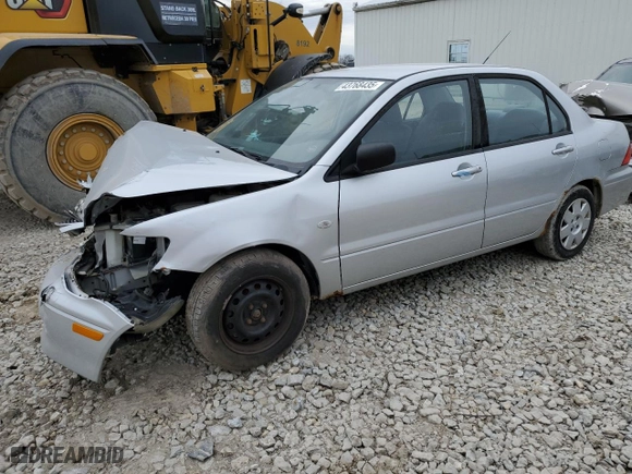 2002 Mitsubishi Lancer ES with VIN JA3AJ26E92U066573, listed as a Copart auction lot 43768435 with 100,108 mi miles and Salvage Title. Bid and sale history available at carsss.com. Image 1.