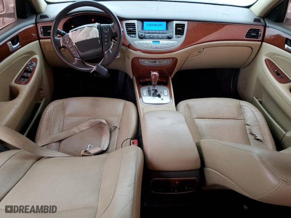 2013 Hyundai Genesis 3.8L with VIN KMHGC4DD8DU243494, listed as a Copart auction lot 42259105 with 132,883 mi miles and Salvage Title. Bid and sale history available at carsss.com. Image 8.